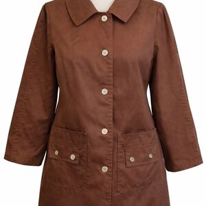Vintage Misty Harbor Any Weather Coat Brown Trench Style Jacket Size 18